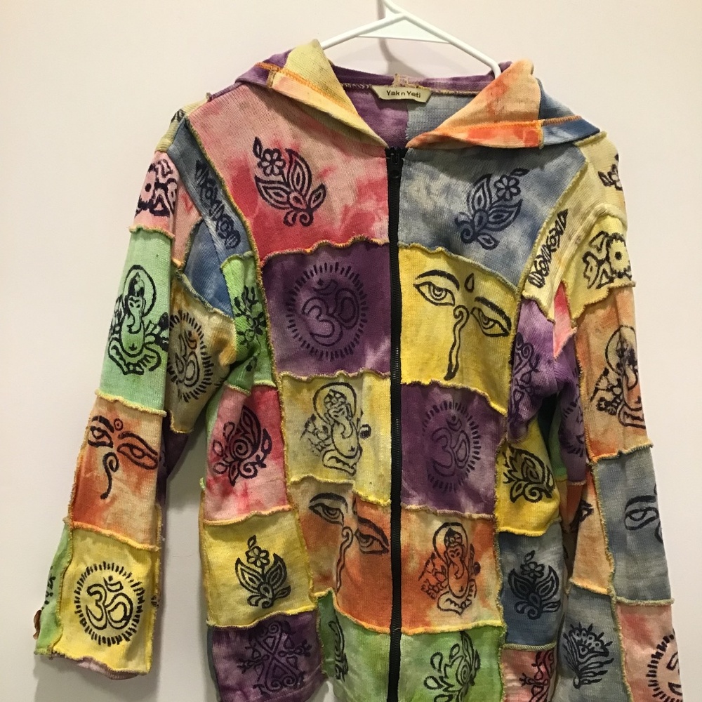 Colorful lightweight zip up hoodie jacket